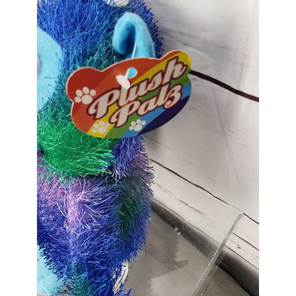 2004 fourstar‎ pals plush monkey multicolored furry fur stuffed animal toy